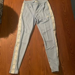 Light blue adidas athletic joggers